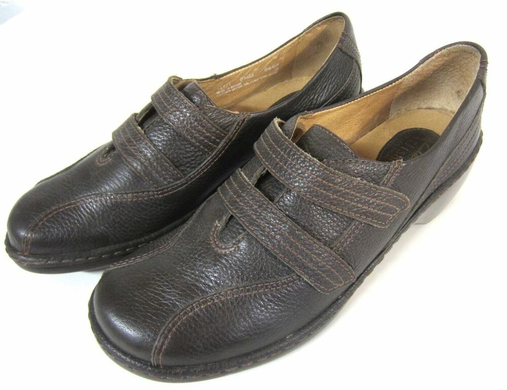 Clarks Artisan Brazil Leather Slip On Euro Loafers Adjustable Straps 6.5M 36